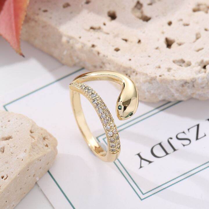 cod-european-and-temperament-micro-inlaid-zircon-serpentine-ring-fashion-copper-plated-18k-gold-open-female