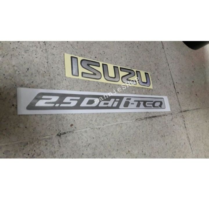 สติ๊กเกอร์แบบดั้งเดิม-ติดท้ายรถ-isuzu-คำว่า-isuzu-และ-2-5-ddi-i-teq-ติดรถ-แต่งรถ-sticker-อีซูซุ