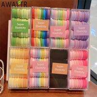 【CW】 32pcs/Box Elastic Hair Bands Rubber Band Ties Rope Children Colorful Scrunchies Headband Accessories