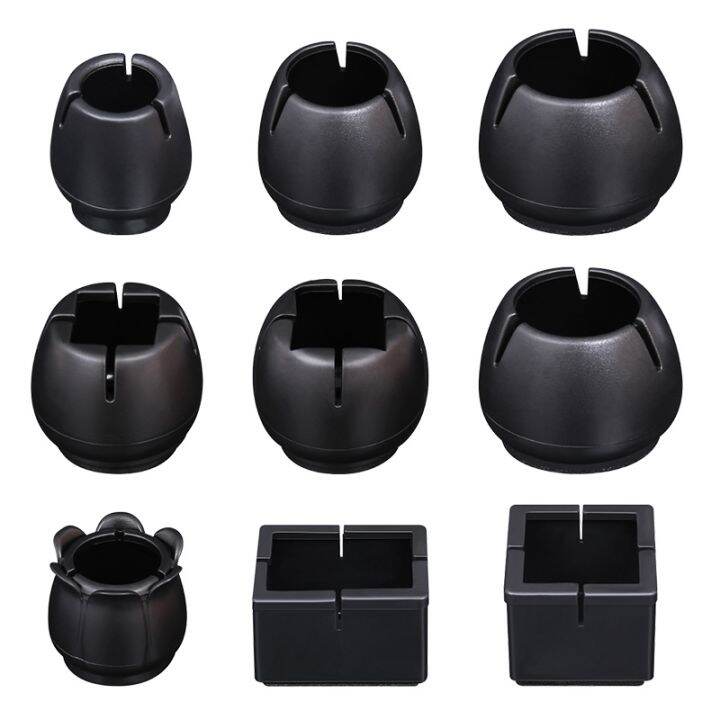 16pcs-table-chair-leg-pads-floor-feet-cap-cover-protectors-black-pvc-furniture-legs-foot-protection-anti-slip-flet-bottom