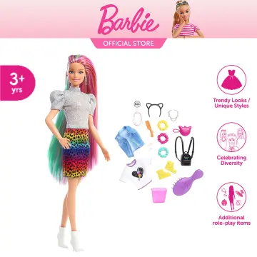 Shop Barbie Rainbow Sparkle Hair Doll with great discounts and
