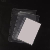 卍 20PCS/Set A5 B5 Transparent File Holder 13/17Holes Plastic Punched Documents Sleeves Loose Leaf Sheet Protectors Bag Products