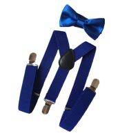 200pcs/lot Kids Elastic Suspenders Bow Tie set Matching Tuxedo Suit Boy Girl Bowtie Wedding Costume Adjustable Y-Back Brace Belt Boys Clothing