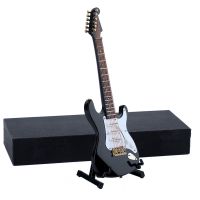 Miniature Electric Guitar Replica with Box Stand Musical Instrument Model mini guitar model for gift