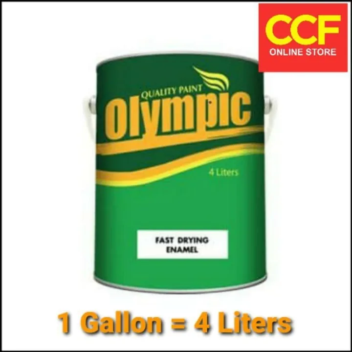 Olympic Paint Fast Dry Enamel White 4 Liters Marine Quality Lazada PH