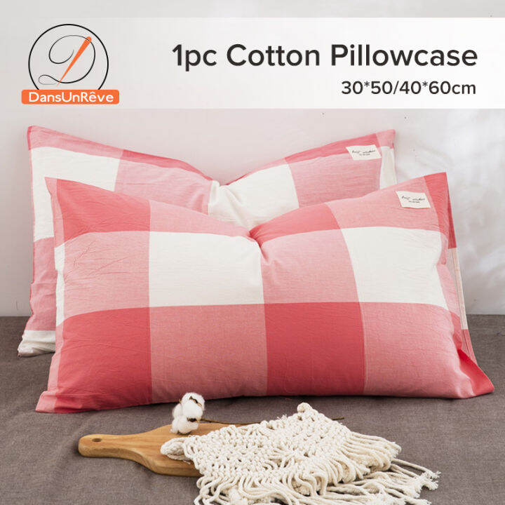 Dansunreve 1pc Pure Cotton Pillowcase 30*50/40*60cm Memory Foam Pillow
