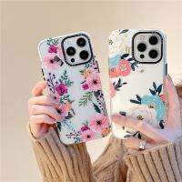 เคสโทรศัพท์ TPU แบบน่มดอกไม้คู่ IMD iPhone 15 Pro Max IPhone14 13promax ฝาหลังแบบใส