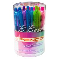 Pencom เพ็นคอม OG-32 ปากกาหมึกน้ำมัน ปากกาลูกลื่น แบบกด ขนาด 0.5mm  10 / 50 ด้าม Oil base gel pen