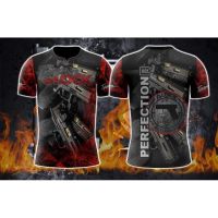 Full sublimation, Glock tshirt, Full print, Spandex materials, Team Glock perfection Fully sublimated 3D T shirt