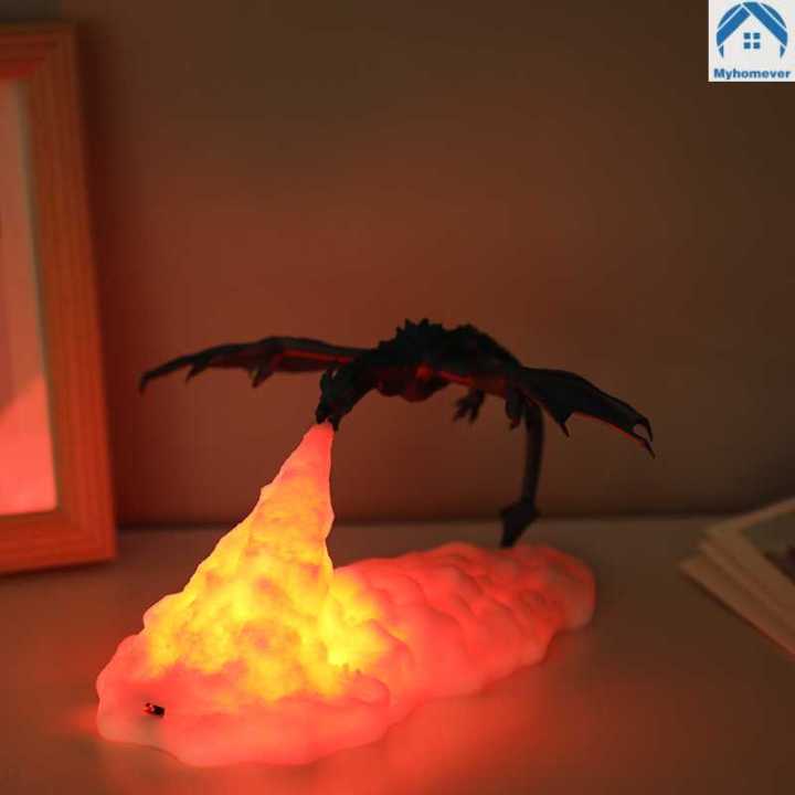 ไฟในร่มสำหรับการตกแต่งบ้านไฟมังกรน้ำแข็งไฟ-usb-สำหรับกลางคืนพิมพ์ลาย3d