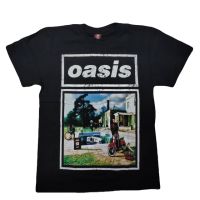 เสื้อยืดคอกลมเสื้อยืดวงร็อค OASIS S-5XL