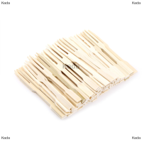 Kada 80PCS ไม้ไผ่ทิ้งผลไม้ไม้ส้อมขนมจานบนโต๊ะอาหารตกแต่งปาร์ตี้