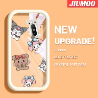 เคส JIUMOO สำหรับ Xiaomi Redmi 9A Redmi 9I การ์ตูนหมีน้อยน่ารักและกระต่ายน้อย Softcase น่ารักกรอบเคสใส่ Tpu กล้องเคสกันกระแทก