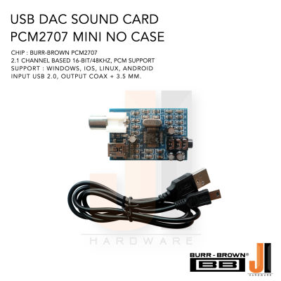USB DAC sound card PCM2707 Mini for PC, Tablet, Laptop, Smart Phone (Support iOS, Windows, Android) ของใหม่ไม่มีกล่องใส่มีการรับประกัน