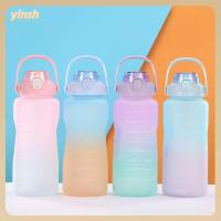 YINSH 1500/2000ml รั่วซึม เครื่องหมายเวลา ฟาง เหยือกน้ำ ขวดน้ำ ถ้วยดื่มกีฬา กาต้มน้ำสำหรับเดินทาง