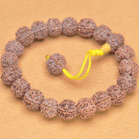 Tibetan KingKong Bodhi celet 16mm Beads Round Rudraksha Bodhi Buddha Prayer Japa Mala Jewelry Accessories JoursNeige