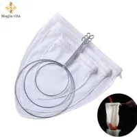 Soy Wine Filter With Handle Juice Yogurt Net Mesh Tools Food Reusable Strainer