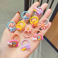 [hot]♈✗  10 Pcs/Set Children Hair Bands Cartoon Elastic Baby Rubber Kids Accessories