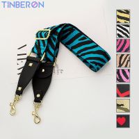 TINBERON Zebra สายกระเป๋าพิมพ์ลายไนลอนผู้หญิงกระเป๋าเมสเซนเจอร์กระเป๋าสะพายข้างสายเปลี่ยนกระเป๋าถือปรับได้ Tali Bahu