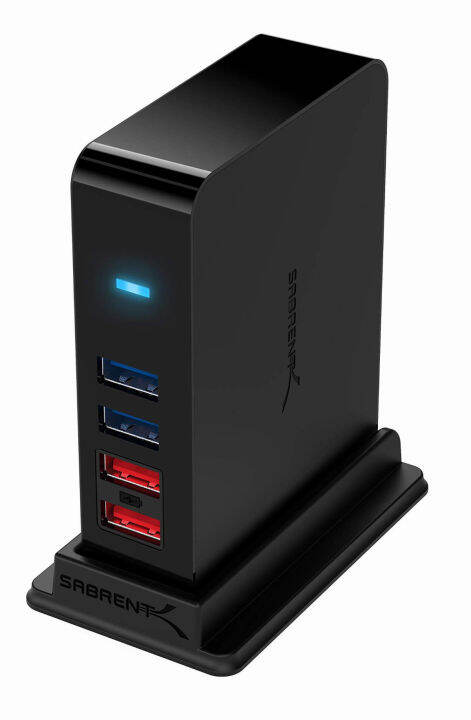 sabrent-7-port-usb-3-0-hub-2-charging-ports-with-12v-4a-power-adapter-black-hb-u930