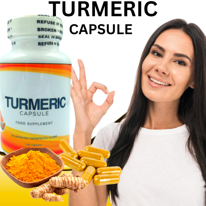 Turmeric Capsule 100 Pure Turmeric Food Supplement 100 Capsule Treats Rheumatoid Arthritis