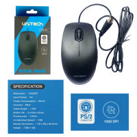 เม้าส์ Mouse PS/2 Genius DX-110  / Unitech UNM-001 Optical สีดำ Black