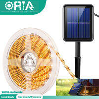 ORIA ใหม่รุ่นแถบไฟ LED ไฟ 9.84ft/3M 90 LED และตัดไฟแสงอาทิตย์ 8 โหมดอัตโนมัติ /ปิดริ้วสายไฟกันน้ำสำหรับสวนชาวบ้านบ้าน Courtyard ตกแต่งคริสต์มาส WARM White