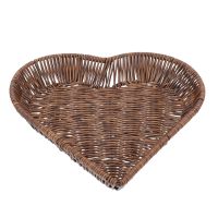 Rattan Toys Jewelry Tray Storage Bread Roll Basket Cake Platter Heart Shaped Fruit Basket Key Chain Wicker Fruit Basket