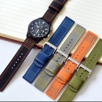 Gelang jam nilon baru untuk seiko Woven kanvas tali jam tangan nilon untuk Citizen 18mm 20mm 22mm gelang alat Bar musim semi lepas cepat