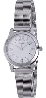 Timex Womens T2P457 Casey Dress Silver-Tone Stainless Steel Mesh Bracelet Watch