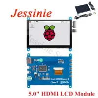 5 Inch HDMI Monitor USB Capacitive Touch Screen 5.0" LCD Display Module 800x480 for Raspberry Pi 2B/3B+/4B/PC/BB Black/Banana Pi