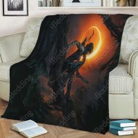 (Multi size available in stock)  TOMB RAIDER Anime Blanket Mat Soft Bedspread Beach warmm Travel Cover For Kids Boys Girls Gift Home Decor Dropshipping  (Free personalized design available)