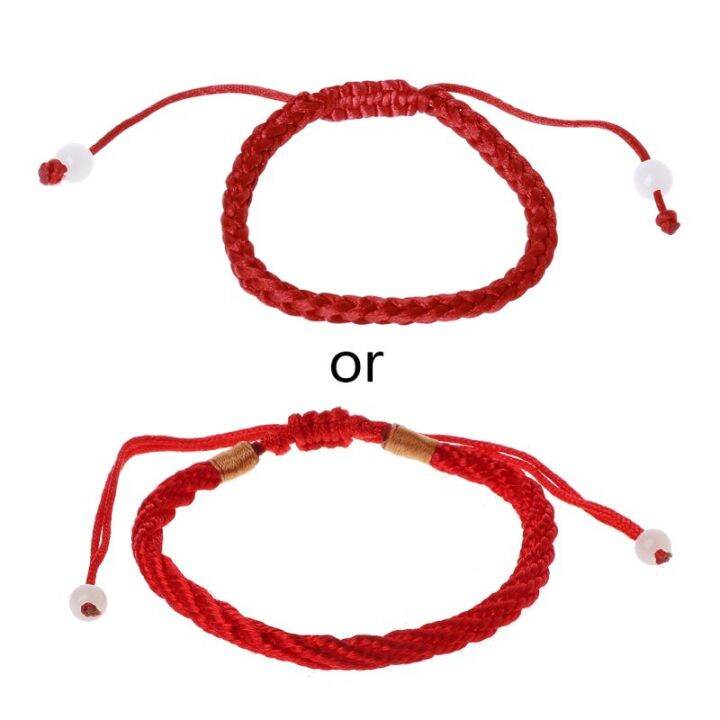 Handmade Kabbalah Red Stringสร้อยข้อมือโชคดีเพื่อความเจริญรุ่งเรืองและ