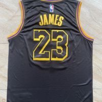 Nba James Lakers No. 23ชุดปักลายสีดำชุดคอสเพลย์ Rompi Basket ชุดบาสเก็ตบอล