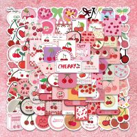 【CC】 10/90PCS Cartoon Kawaii Pink Fruit Liqueur Jam Juice Stickers Laptop Stationery Graffiti Kids Sticker