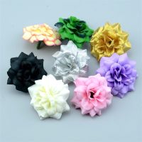 ▼ 50Pcs 4.5cm Mini Artificial Silk Rose Flowers Head For Wedding Decorative Handmade DIY Scrapbooking Garland Craft Fake Flower