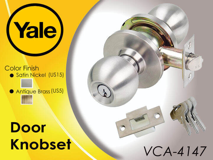 Yale Door Knob Lockset / Entrance Lockset / Knobset VCA4147 Lazada PH