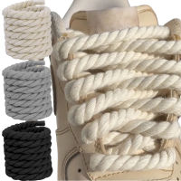 8mm Bold รอบหนา Shoelaces ผ้าลินินรองเท้าผ้าใบผ้าฝ้าย Laces สำหรับรองเท้าผ้าฝ้ายเชือกทอรองเท้า Laces 120/140 /160 ซม.Shoestrings-fgludnfmsf