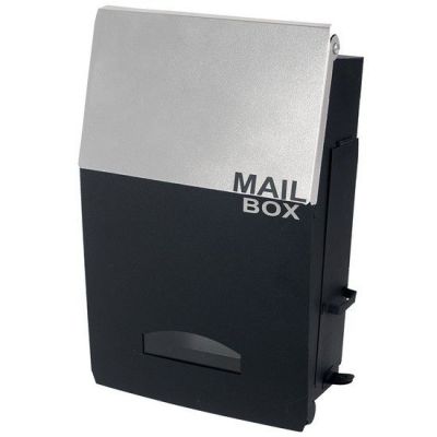 สินค้าใหม่ Mail Box ตู้จดหมาย Two Tone Tower สีเทา-ดำ ตู้รับจดหมาย ขนาด 34 x 23.5 x 11.5 ซม. ตู้จดหมายสวยๆ