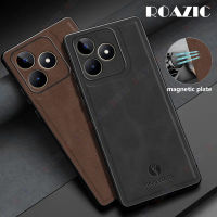 ROAZIC เคสหนังหนังแกะสำหรับ Realme C53 NFC เคสโทรศัพท์เนื้อแมทท์นิ่มกันกระแทกฝาครอบด้านหลังปกป้องกล้อง