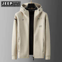 JEEP SPIRIT 1941 ESTD เสื้อกันหนาวผู้ชาย2022ฤดูใบไม้ร่วงใหม่แฟชั่นชุดลำลอง Hooded Top Cardigan Coat Men