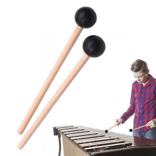 Rubber Mallets Percussion Wood Mallet Stick Drum Mallets Drumsticks For
