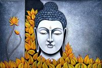 Gautam Buddha โปสเตอร์ศิลปะภาพวาดผ้าใบติดผนังกันน้ำสำหรับของตกแต่งผนังห้องครัวห้องสำนักงานบ้าน