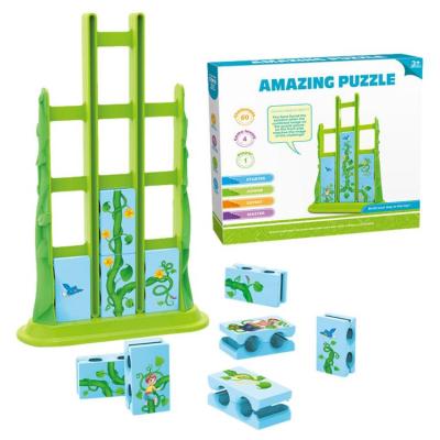 Plant Puzzle Board Game Parent-child Interactive Board Game Portable Game Sets Early Educational Board Games for Kids proficient