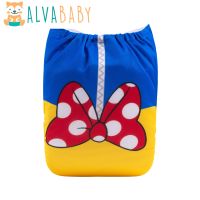 ALVABABY Cloth Diapers Baby New Digital Positioned Nappy Baby with 1pc Microfiber Insert Cloth Diapers