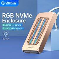 ORICO RGB M.2เคส SSD 10Gbps M2 NVMe SSD Enclosure อะลูมิเนียมล้วน USB3.1กรณี Gen2สำหรับโซลิดสเตทไดรฟ์สำหรับการแก้ไขวิดีโอเกม