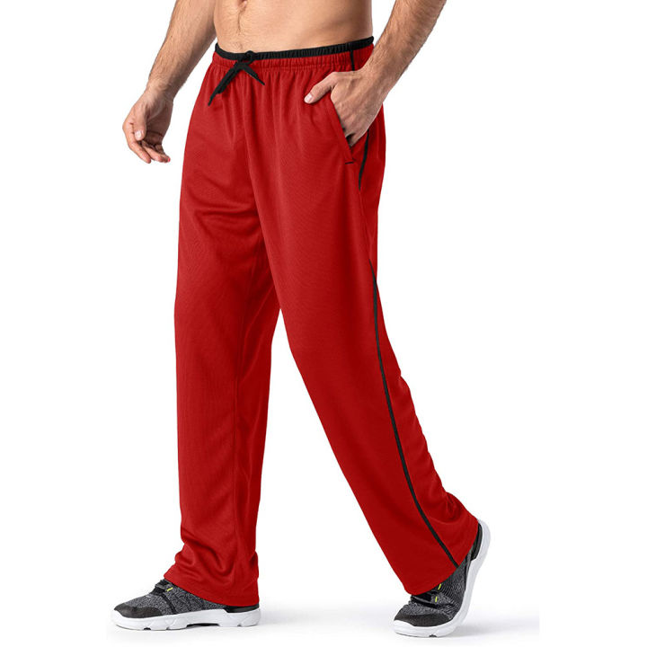 2021MAGCOMSEN Summer Joggers Men Gyms Pants Casual Sports Workout Trousers Quick Dry Fitness Tracksuit Pants Breathable Mesh Trouser