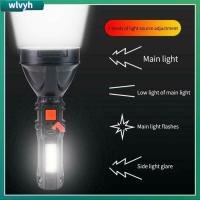 WLVYH USB ขี่จักรยานกลางคืนให้แสงสว่างแบบพกพาชาร์จได้,ไฟด้านข้างแบบ COB ไฟฉายแรงสูงไฟฉาย LED ไฟฉายซูเปอร์