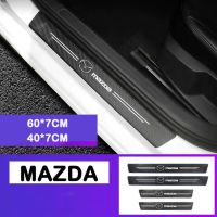 [ MAZDA ] Carbon Fiber Car Door Sill Sticker Protector Rear Bumpe Front Rear Guard Protector Sticker Trunk Sticker Car Door Sticker