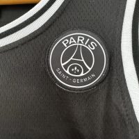 นิวเจอร์ซีย์คุณภาพสูง Paris Saint Germain PSG x Michael Jordan Collab Black White 23 NBA Basketball Jersey Singlet Jersi